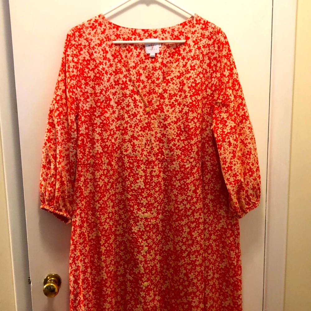 Colorful floral maternity maxi